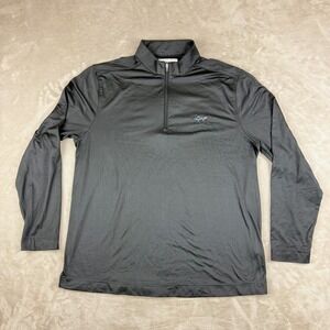 Greg Norman Shirt Mens Black L 1/4 Zip Performance Pullover Stretch Light Golf